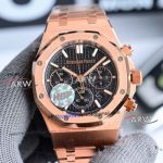 HBF Audemars Piguet Royal Oak Chronograph Rose Gold Black Face 7750 Replica Watch 
